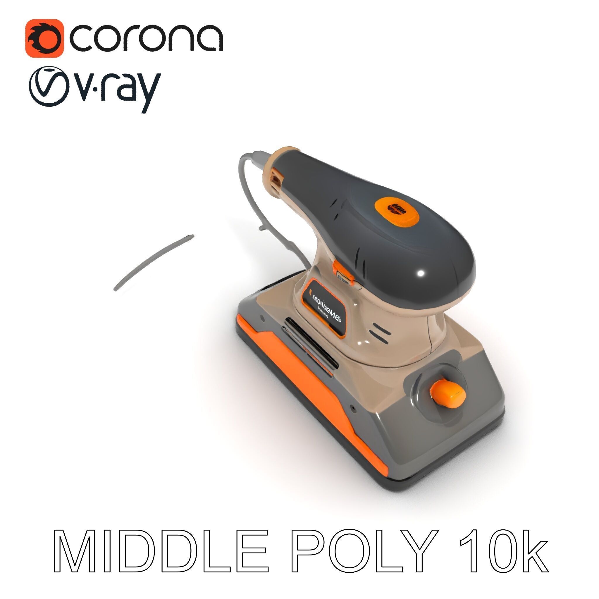 Electric Handheld Sander Model Pack Low-poly 3D model_17