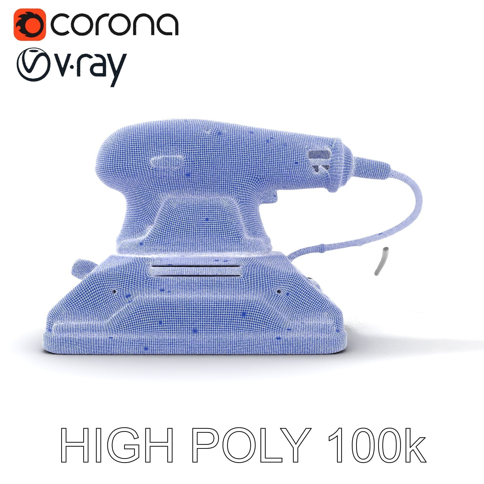 Electric Handheld Sander Model Pack Low-poly 3D model_28