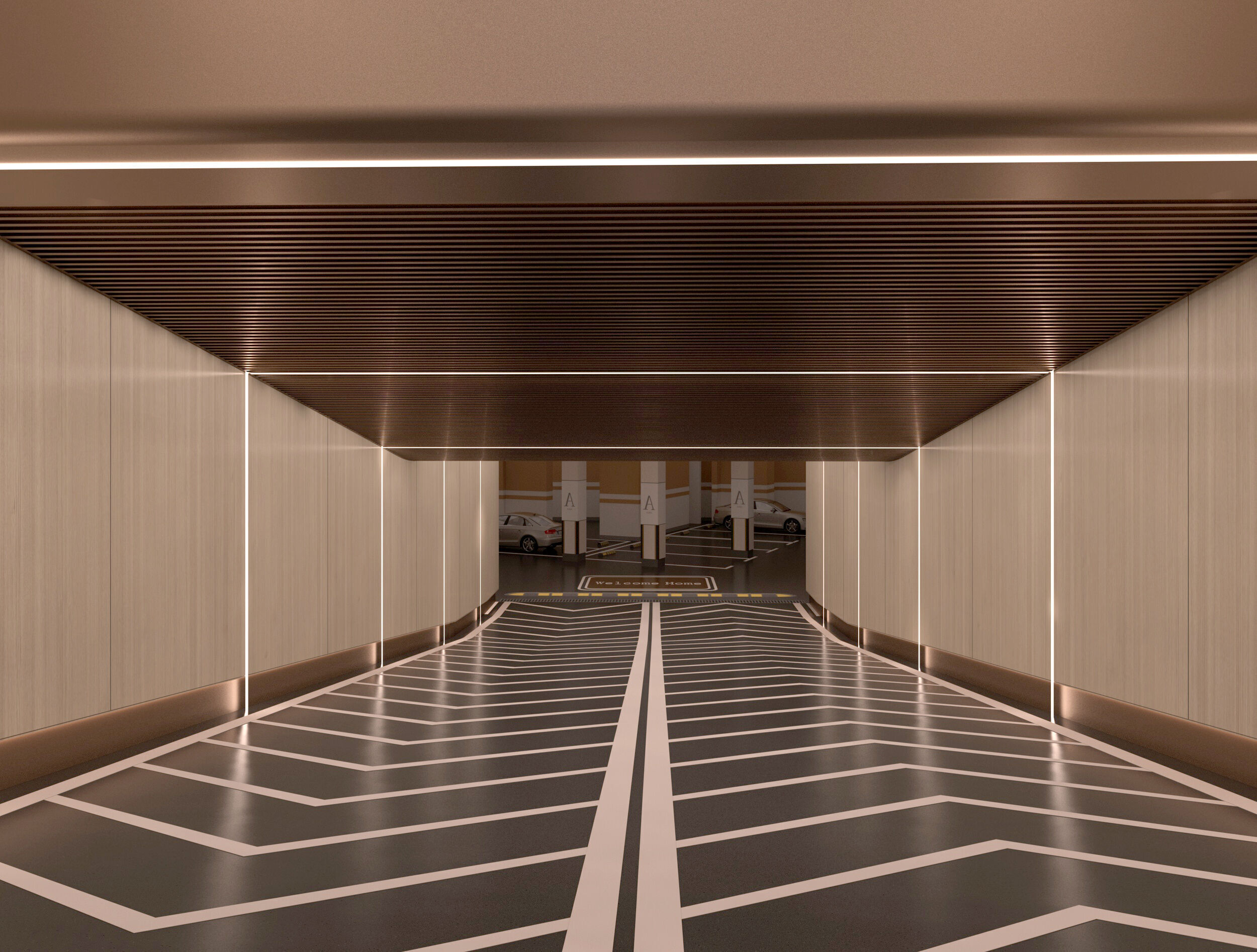 Entrance-Exit to the underground parking 3D model_1