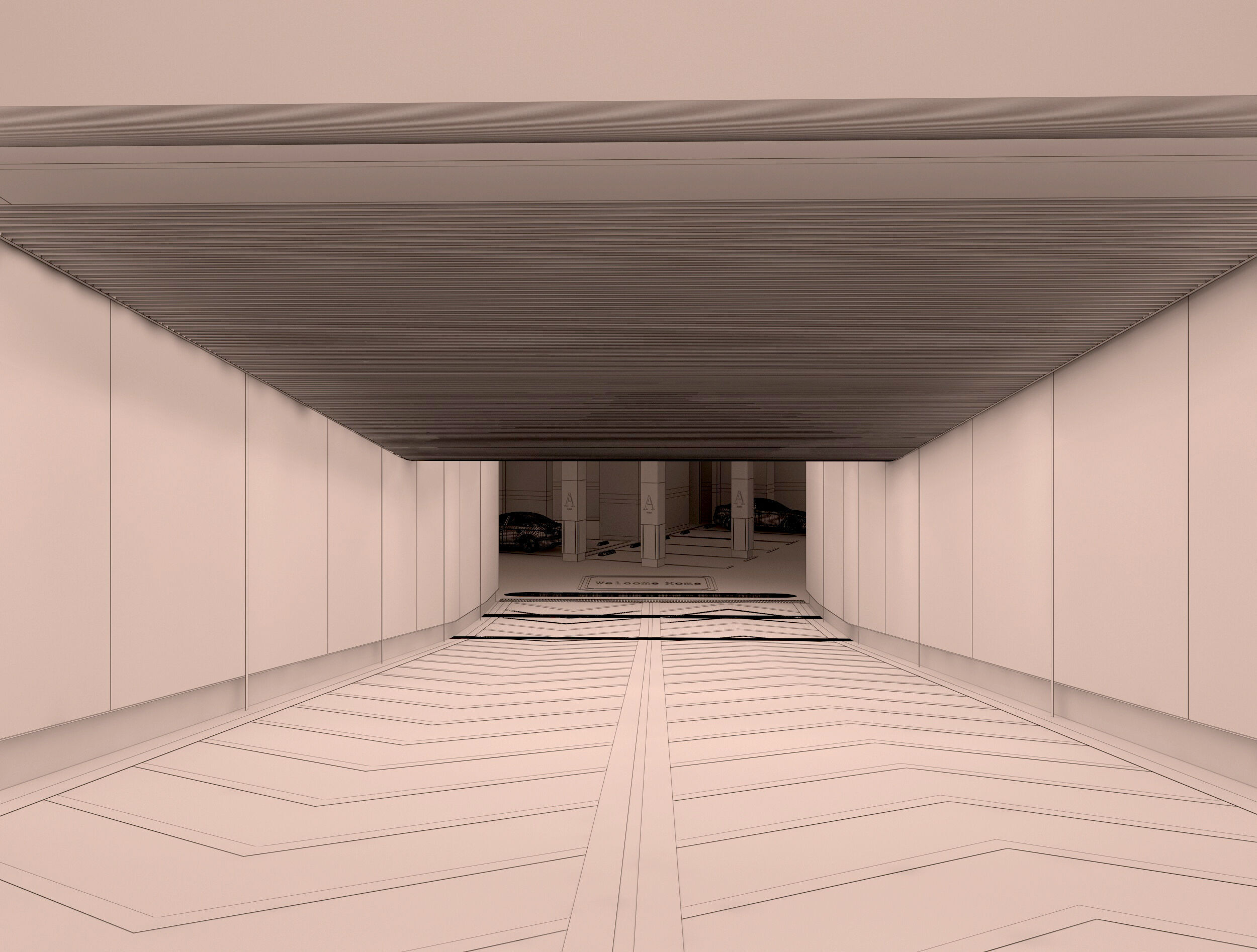 Entrance-Exit to the underground parking 3D model_5