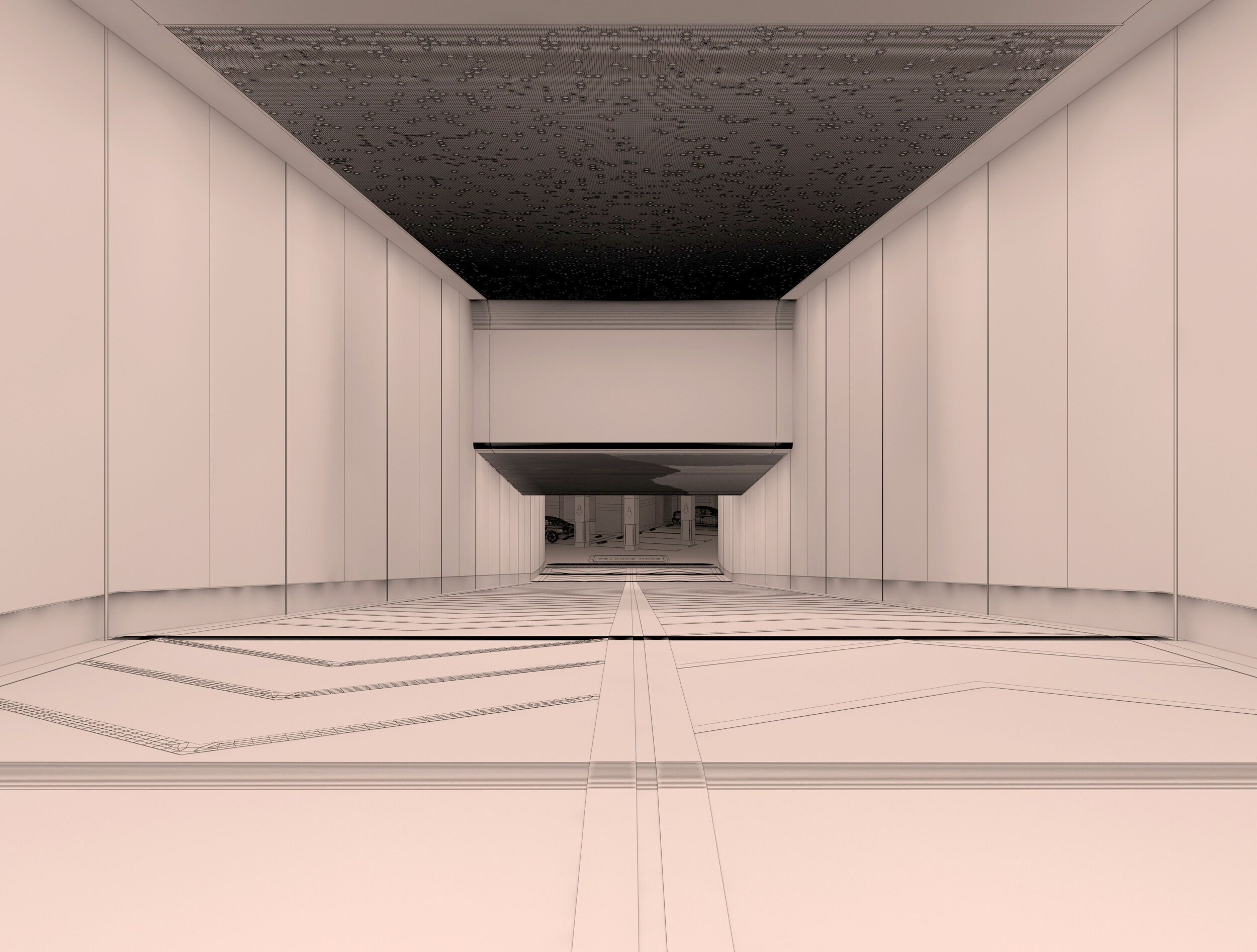 Entrance-Exit to the underground parking 3D model_4
