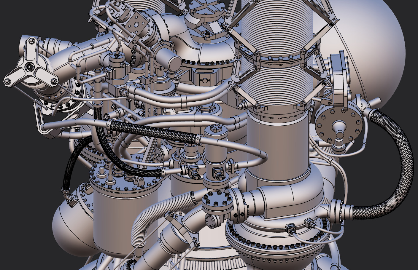 Rocketdyne J-2 Rocket Engine 3D print model_4