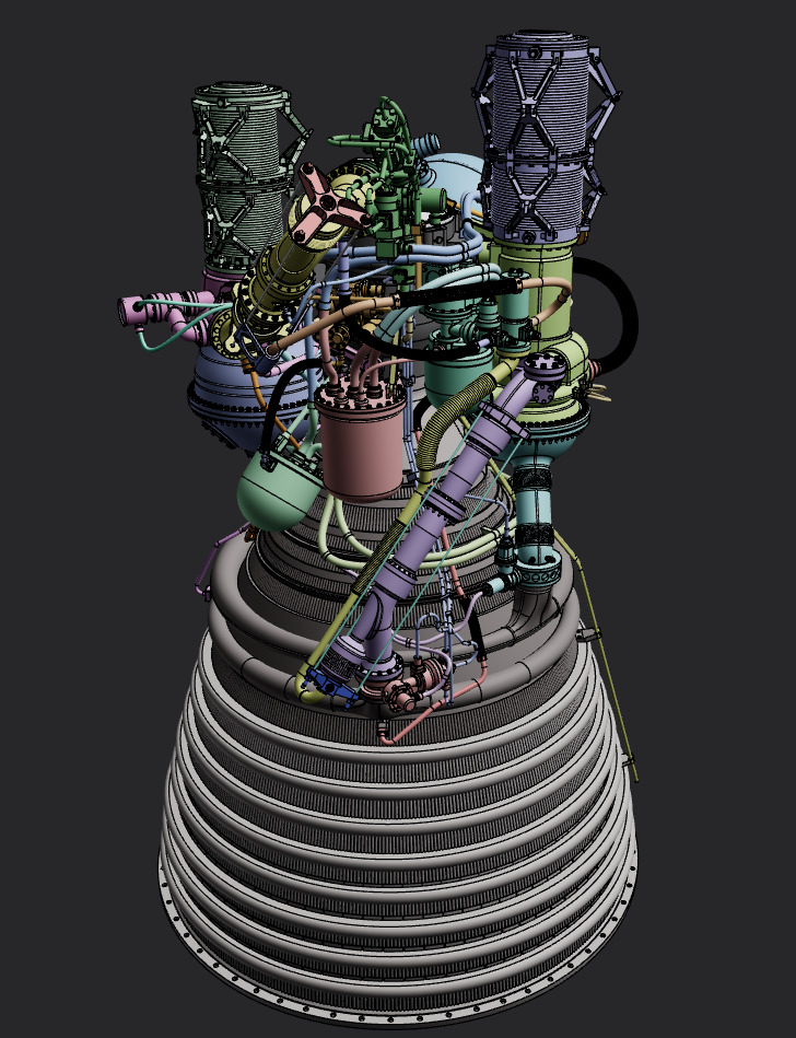 Rocketdyne J-2 Rocket Engine 3D print model_14