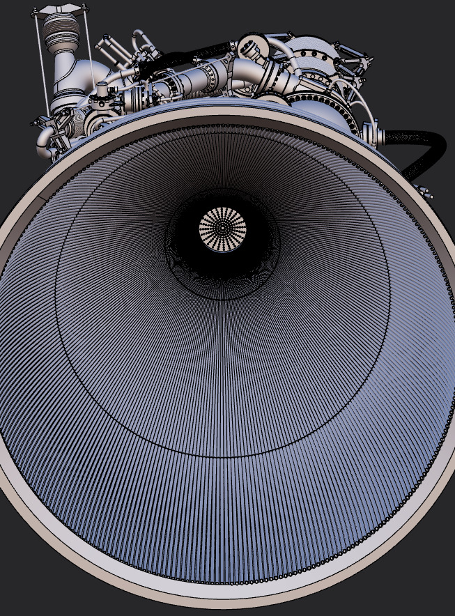 Rocketdyne J-2 Rocket Engine 3D print model_7
