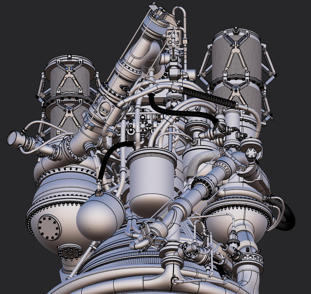Rocketdyne J-2 Rocket Engine 3D print model_6