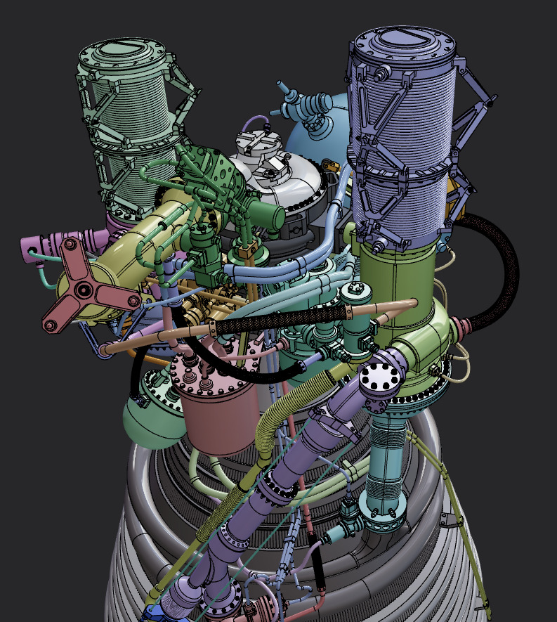 Rocketdyne J-2 Rocket Engine 3D print model_8