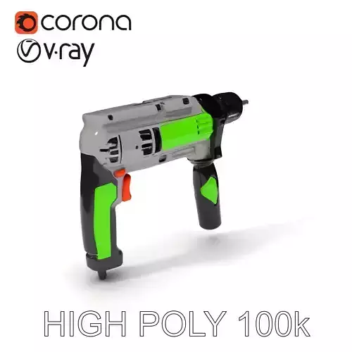 Electric Power Drill D Model Pack Low-poly 3D model