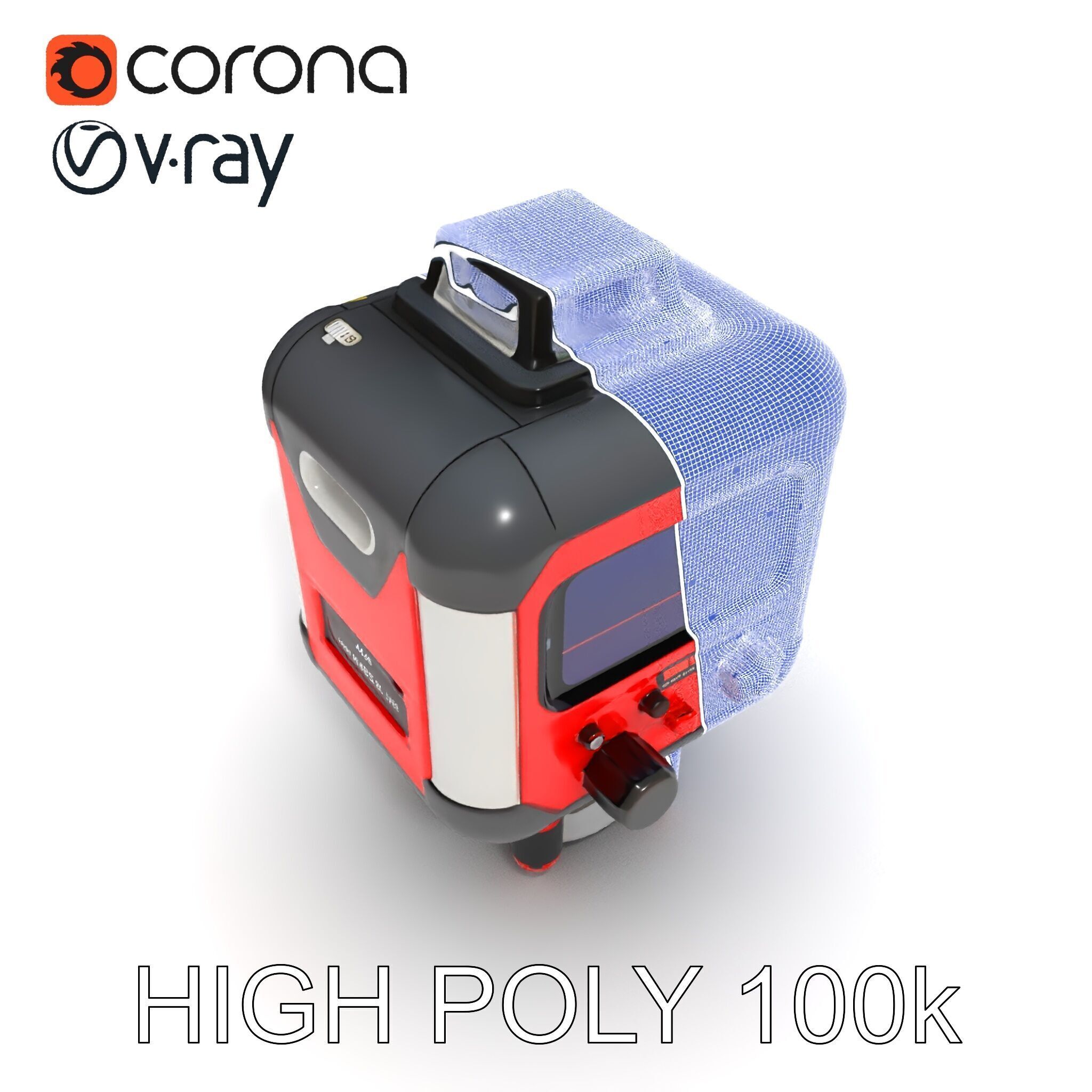 Precision Laser Level Model Pack for Construction and Design Low-poly 3D model_14