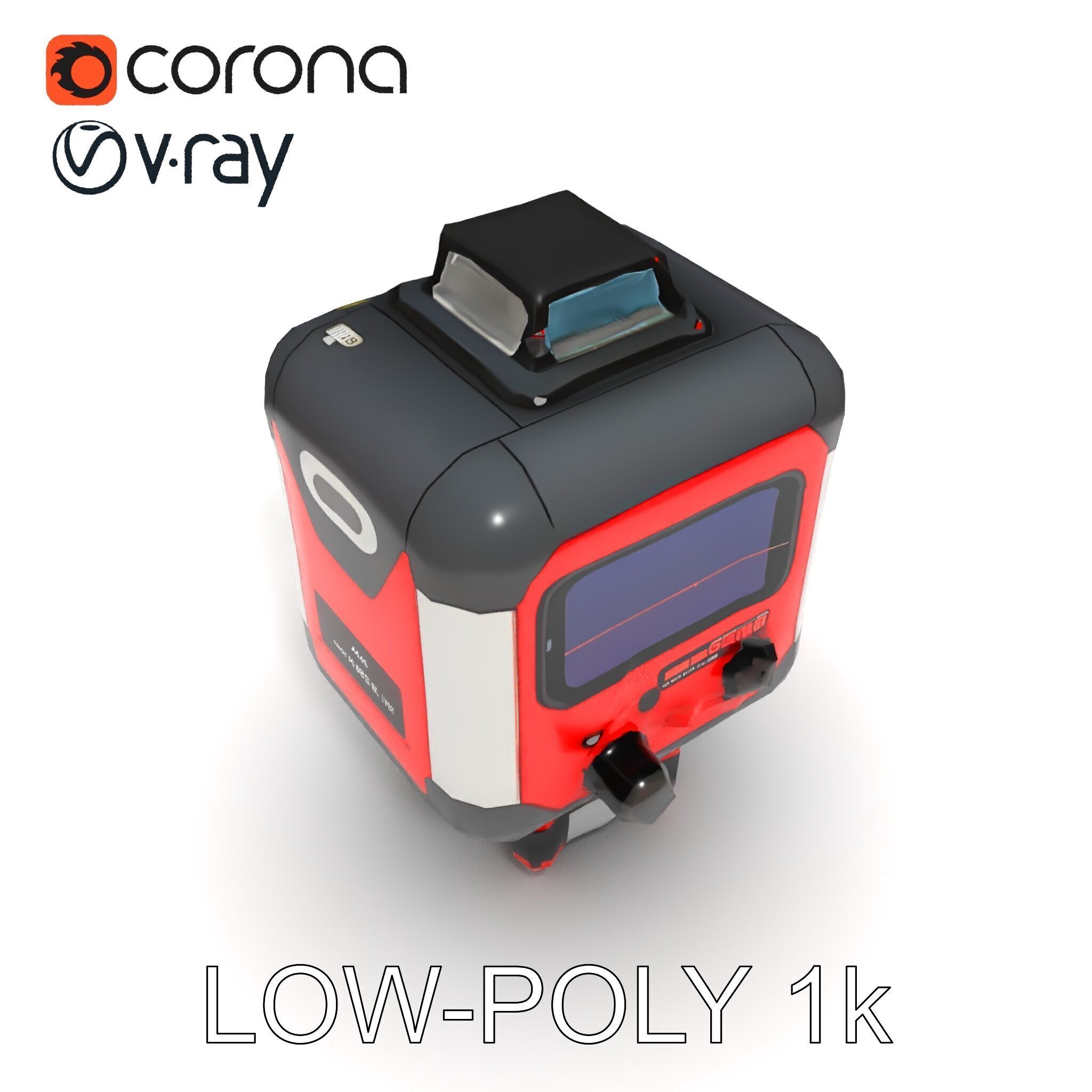 Precision Laser Level Model Pack for Construction and Design Low-poly 3D model_10