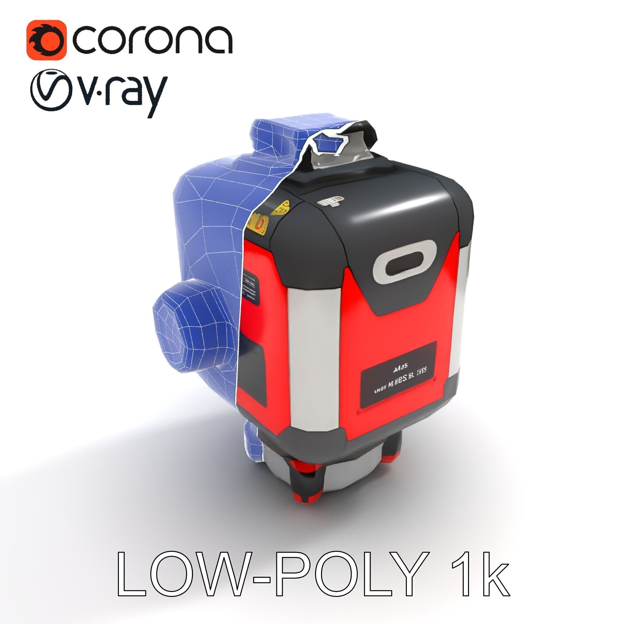 Precision Laser Level Model Pack for Construction and Design Low-poly 3D model_19