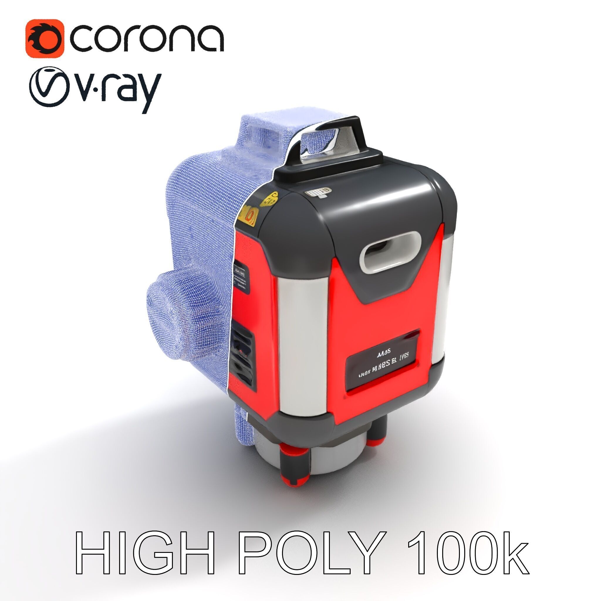 Precision Laser Level Model Pack for Construction and Design Low-poly 3D model_27