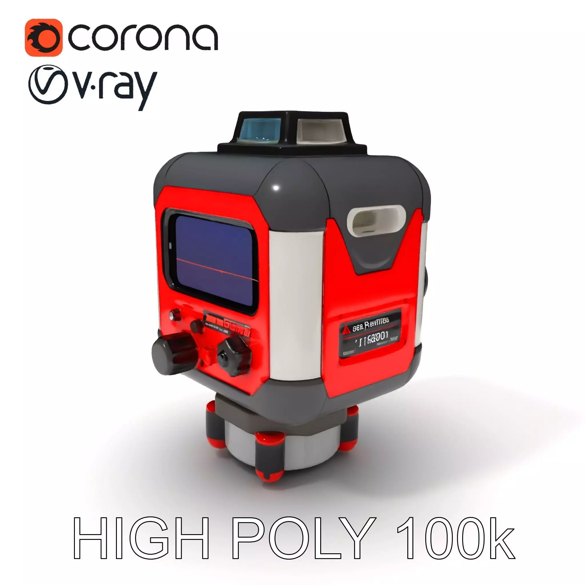 Precision Laser Level Model Pack for Construction and Design Low-poly 3D model_0