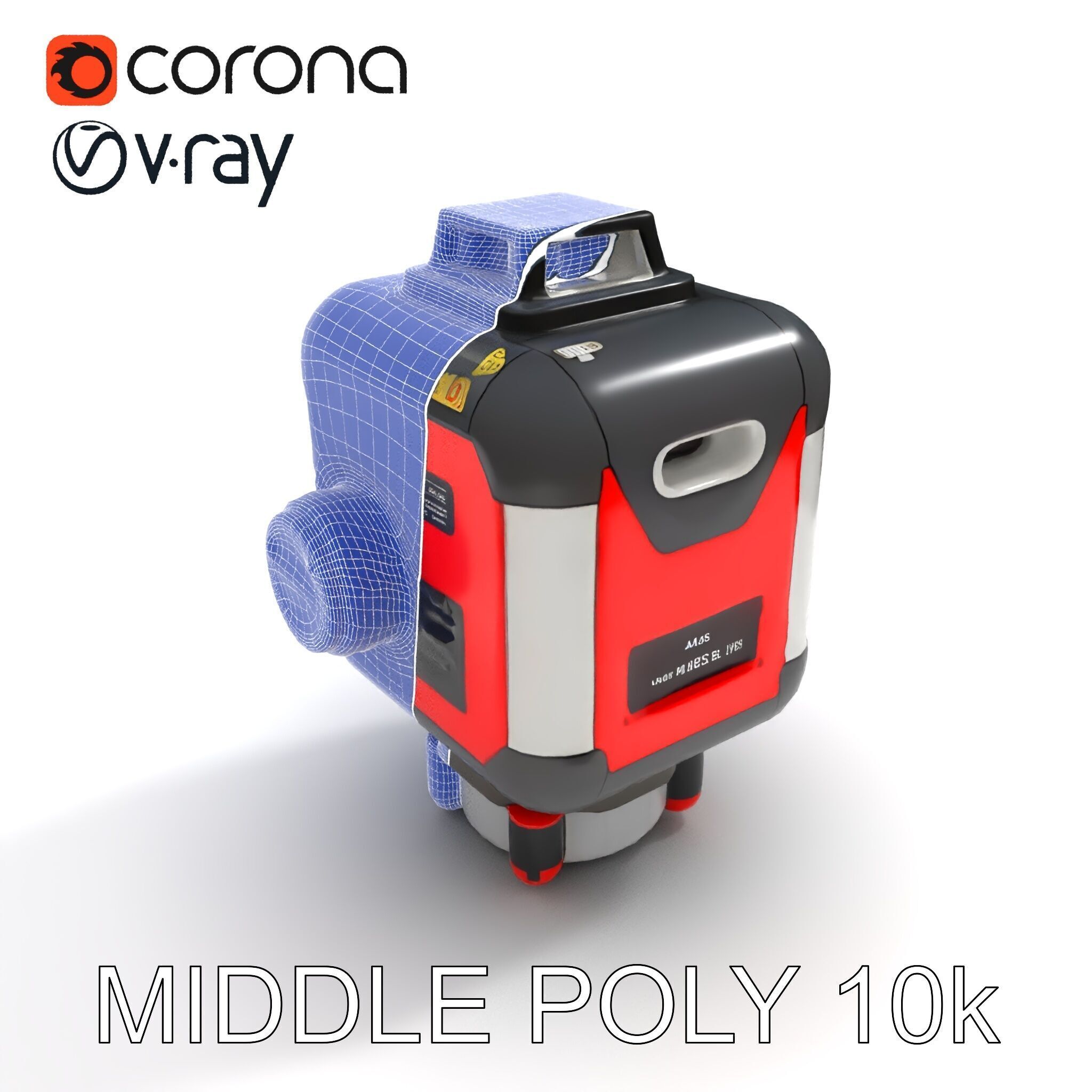 Precision Laser Level Model Pack for Construction and Design Low-poly 3D model_15