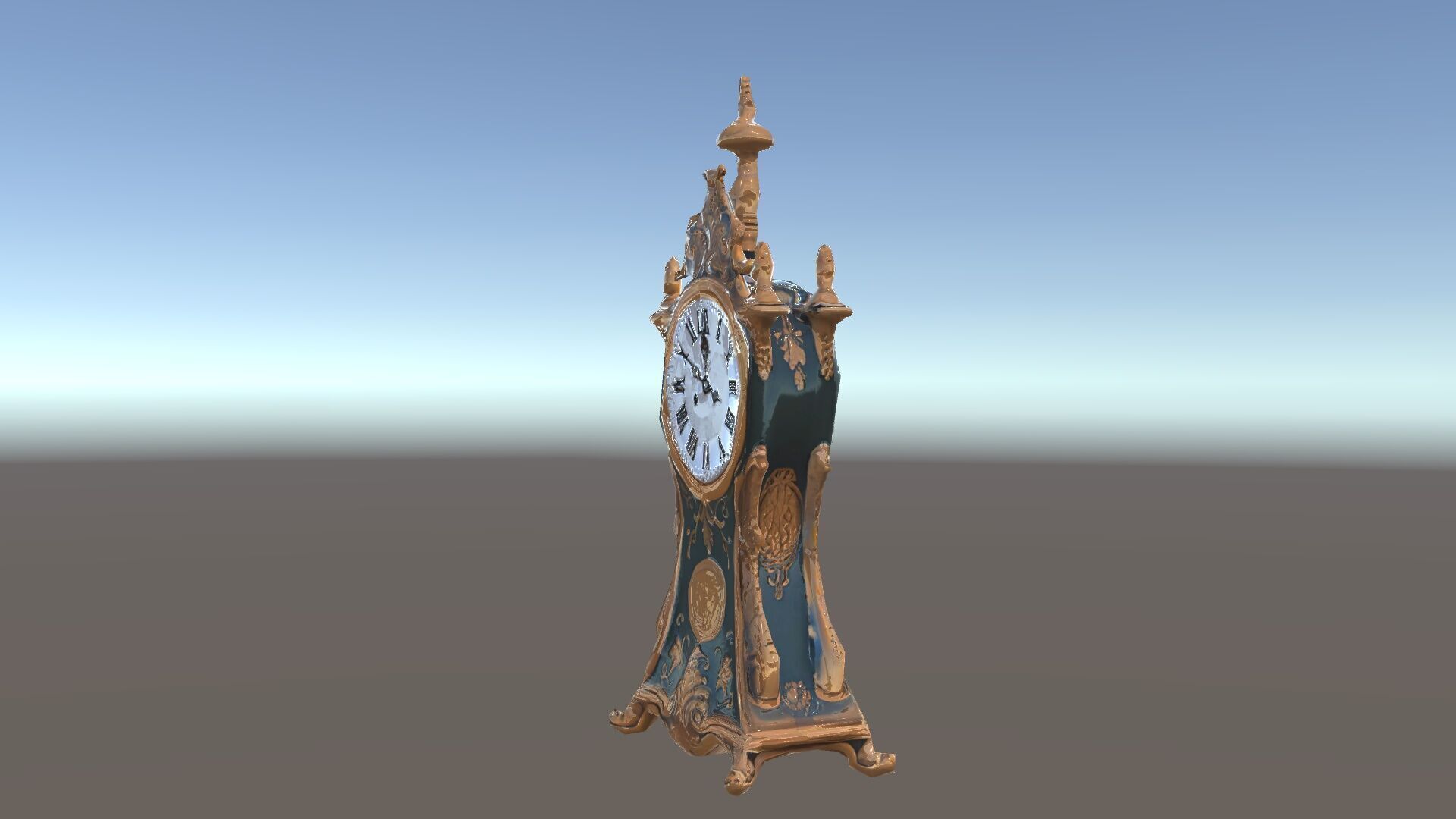 Antique Ornate Clock Model Pack Low-poly 3D model_23