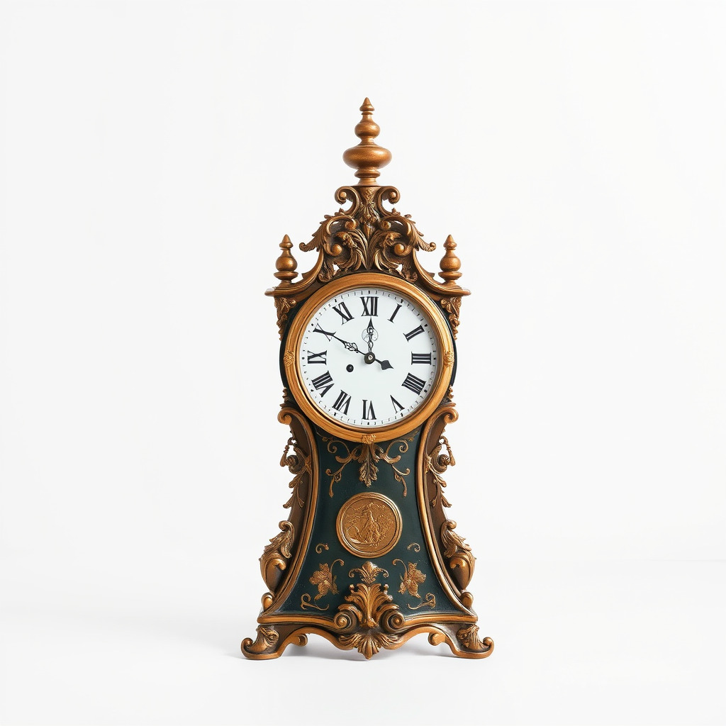 Antique Ornate Clock Model Pack Low-poly 3D model_4