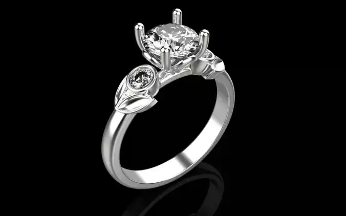engagement flower ring model 1193