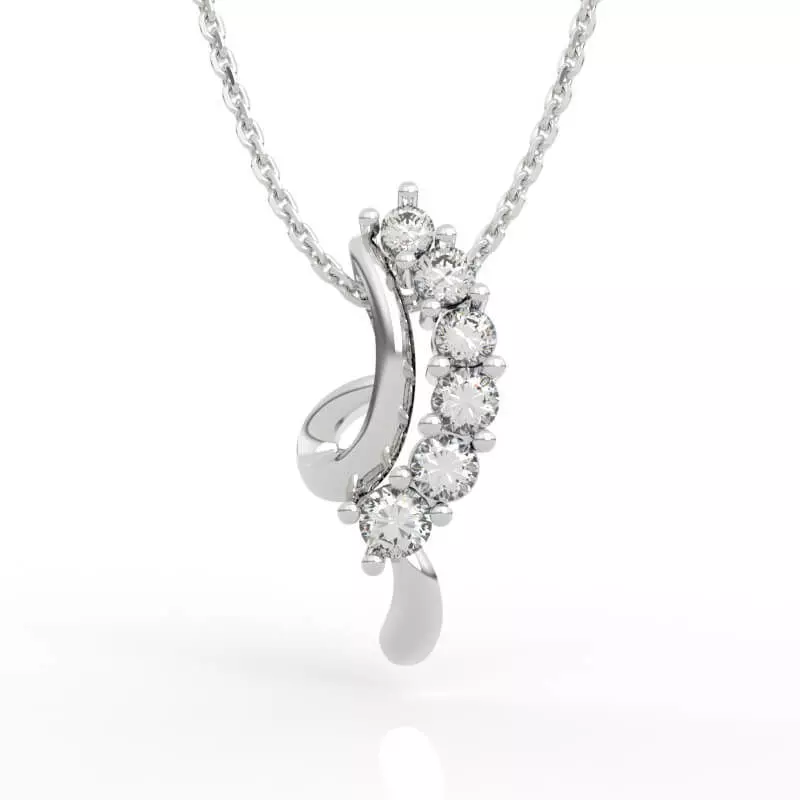 Premium Graduated Diamond Journey Pendant 3D print model
