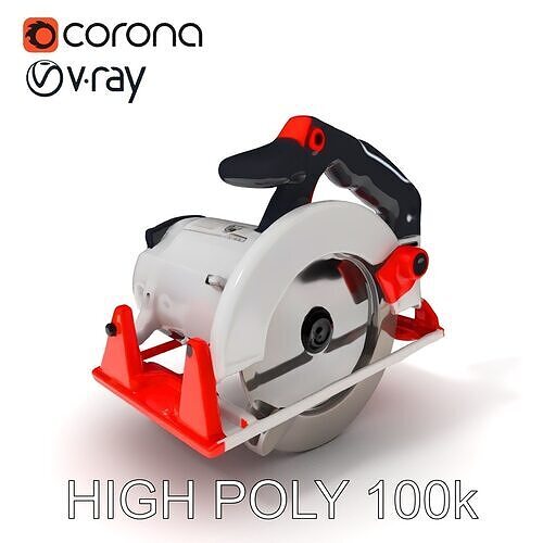 Circular Saw Model Pack for Construction and DIY Projects Low-poly 3D model