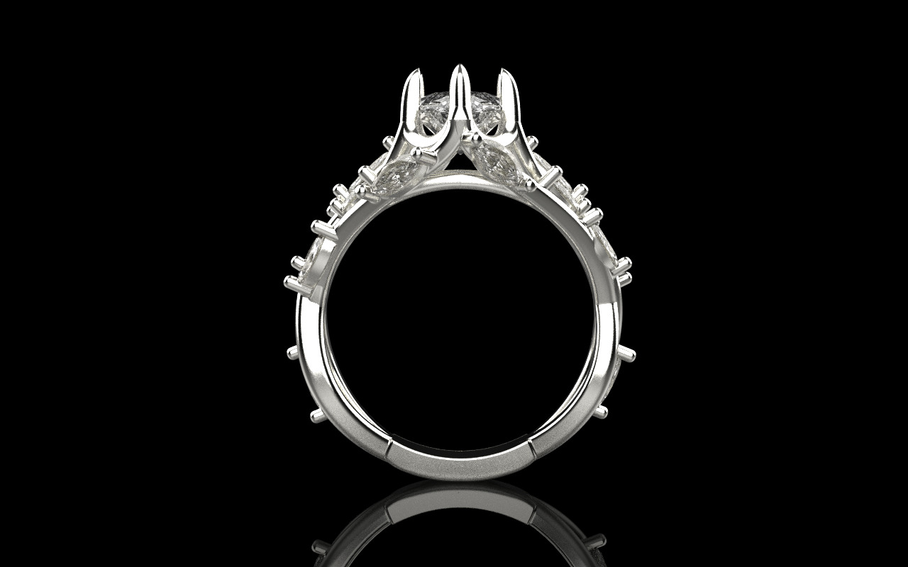 flower branch ring model 1198 3D print model_22