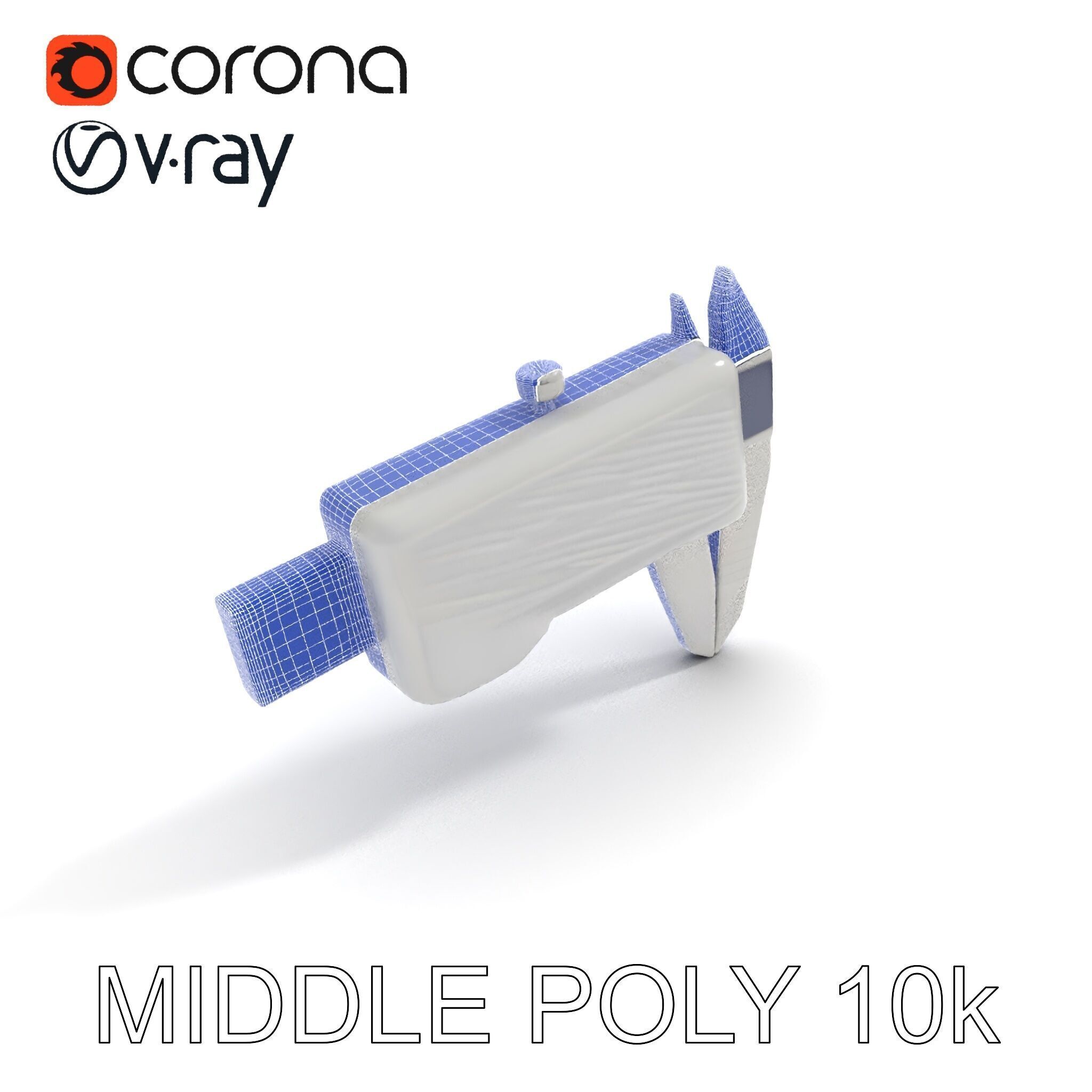 Digital Caliper HighDetail Model Pack for Precision Displays Low-poly 3D model_6