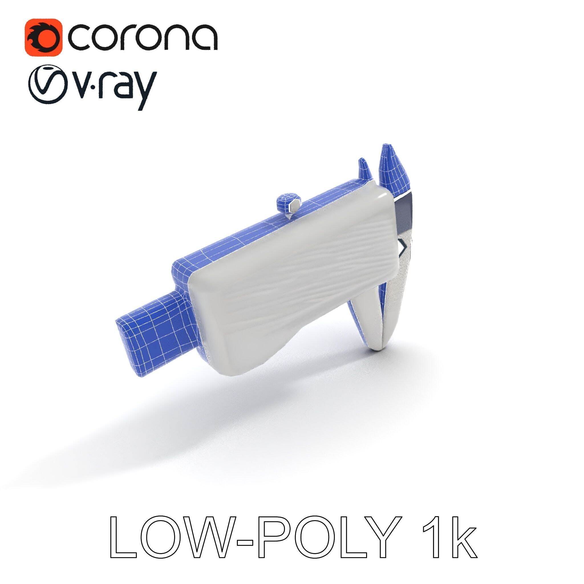 Digital Caliper HighDetail Model Pack for Precision Displays Low-poly 3D model_21