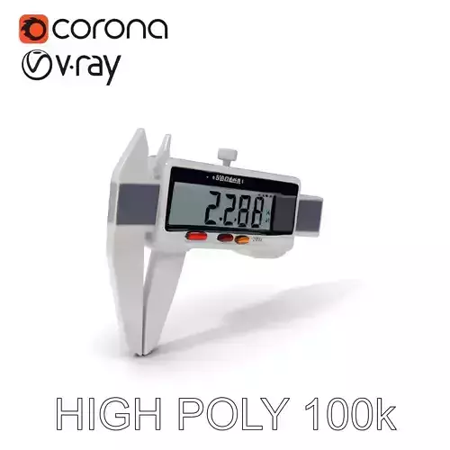 Digital Caliper HighDetail Model Pack for Precision Displays Low-poly 3D model
