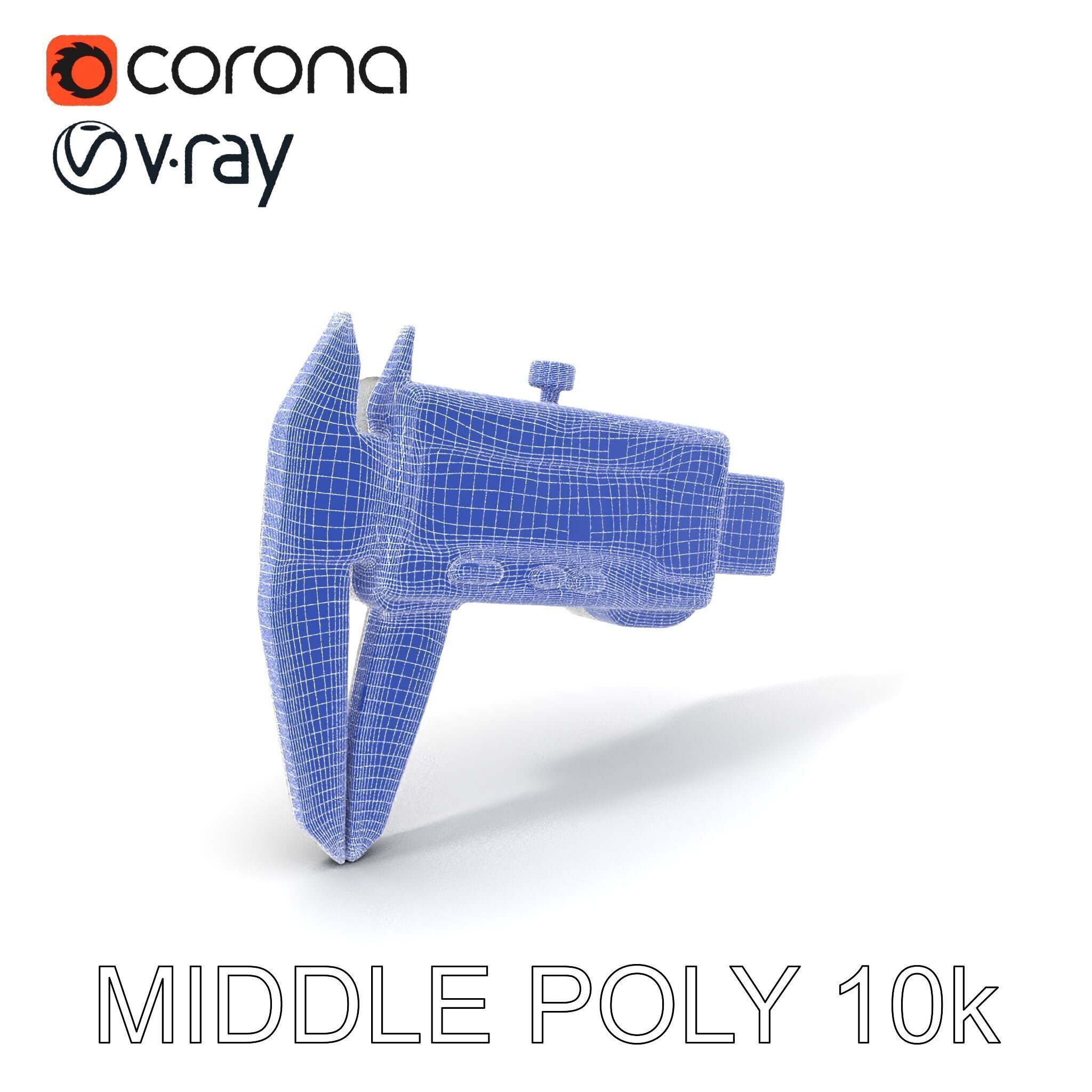 Digital Caliper HighDetail Model Pack for Precision Displays Low-poly 3D model_24