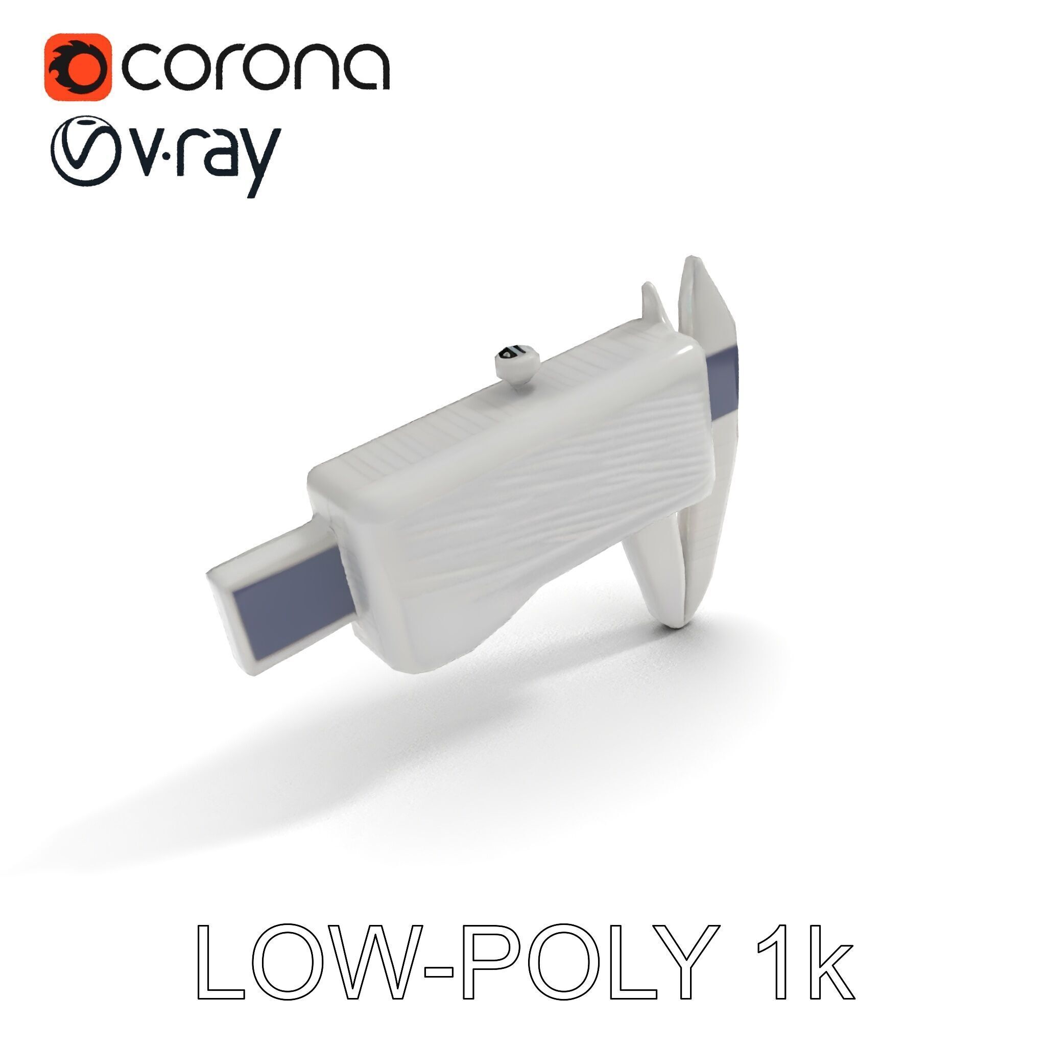 Digital Caliper HighDetail Model Pack for Precision Displays Low-poly 3D model_9