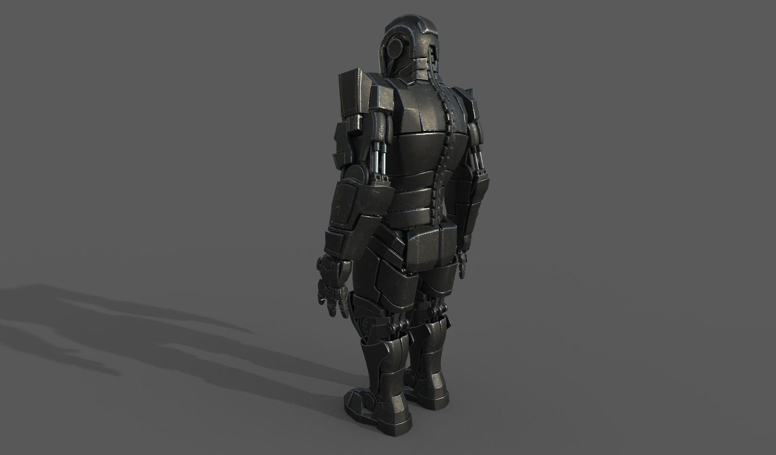 Robot soldier Free low-poly 3D model_4