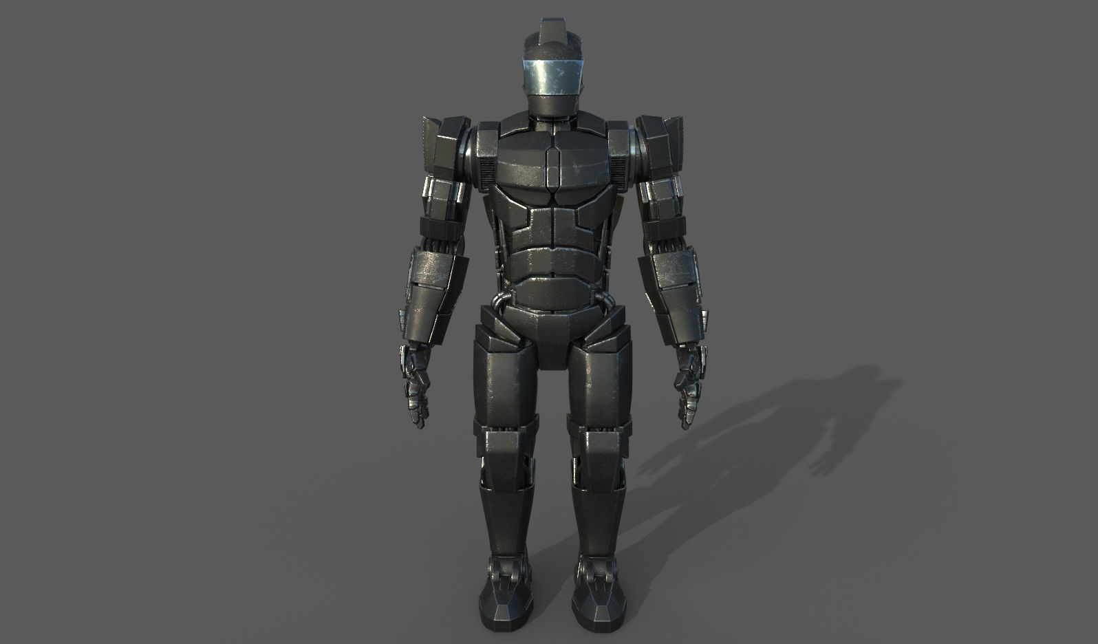Robot soldier Free low-poly 3D model_1