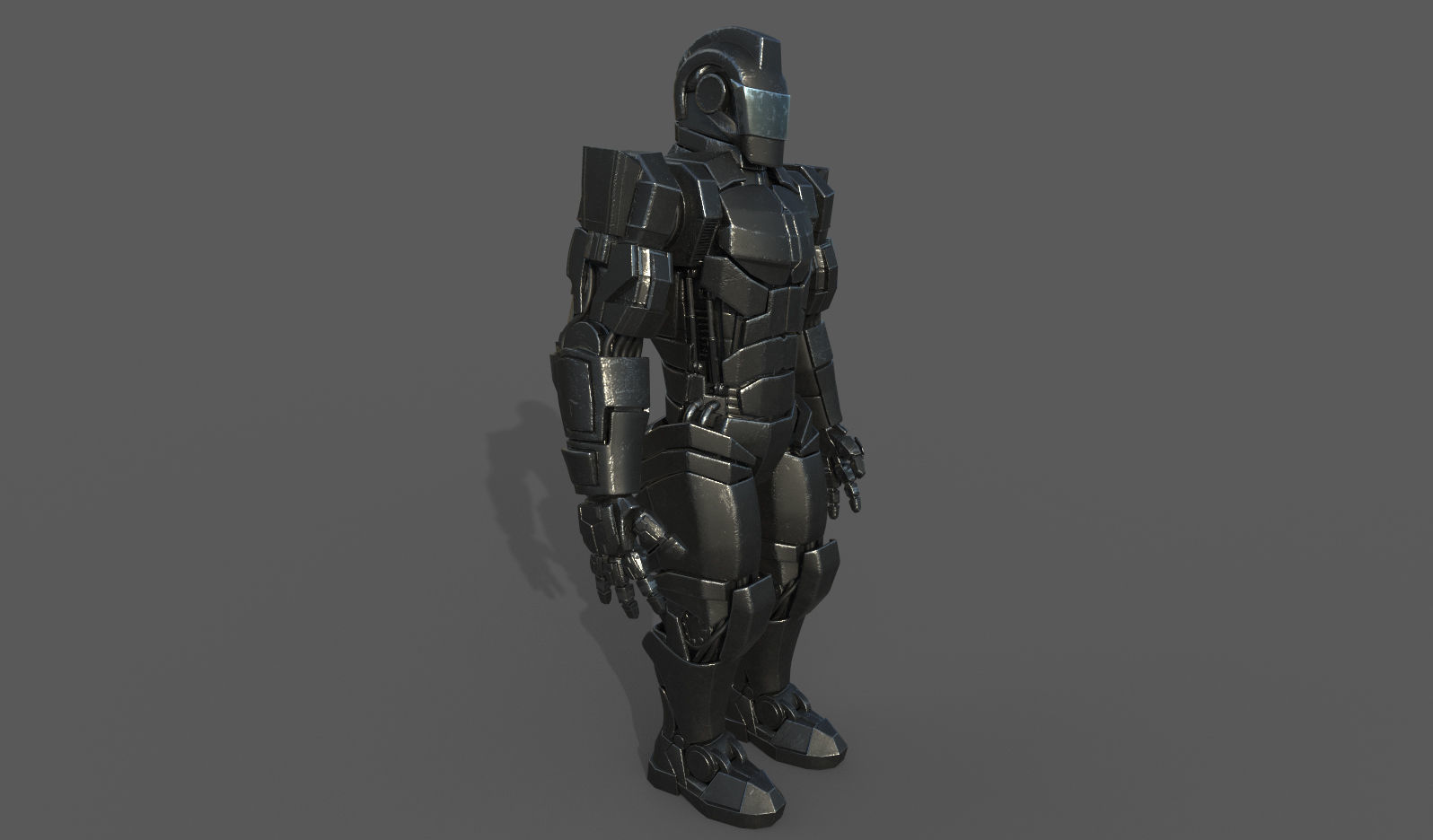 Robot soldier Free low-poly 3D model_2