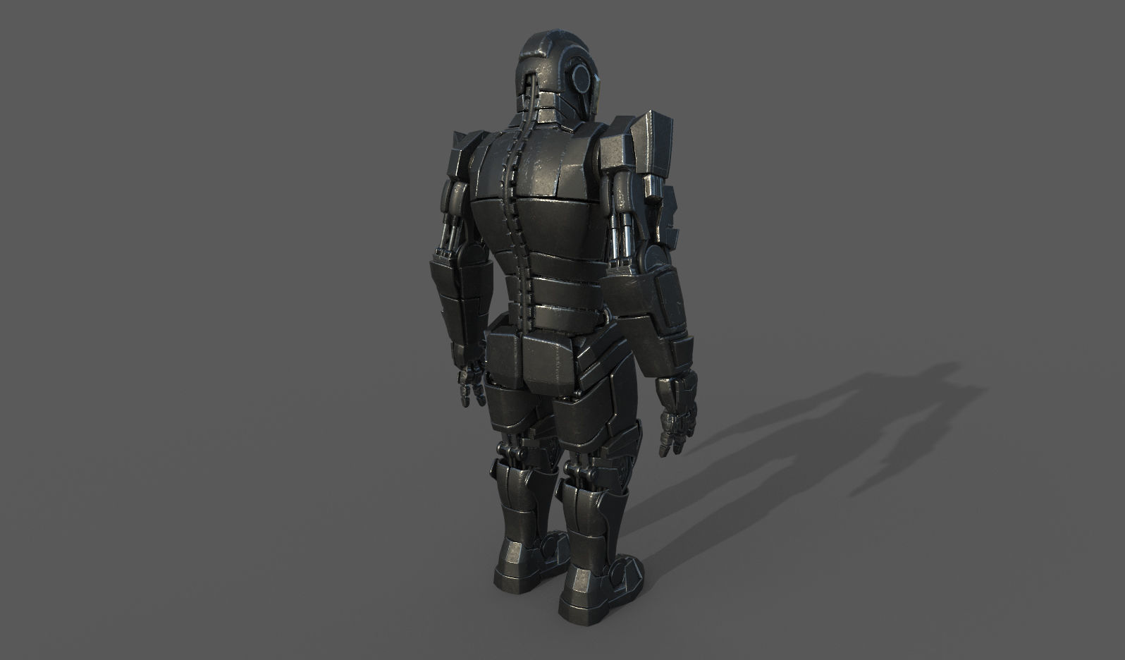 Robot soldier Free low-poly 3D model_3