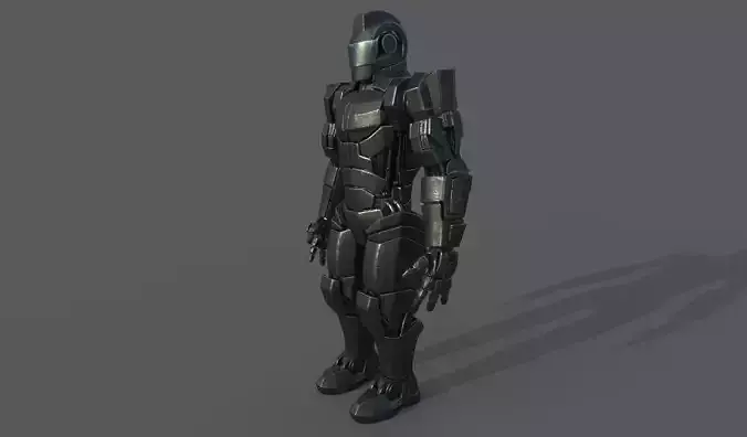 Robot soldier Free low-poly 3D model