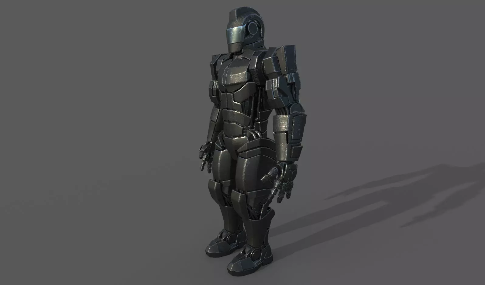 Robot soldier Free low-poly 3D model_0