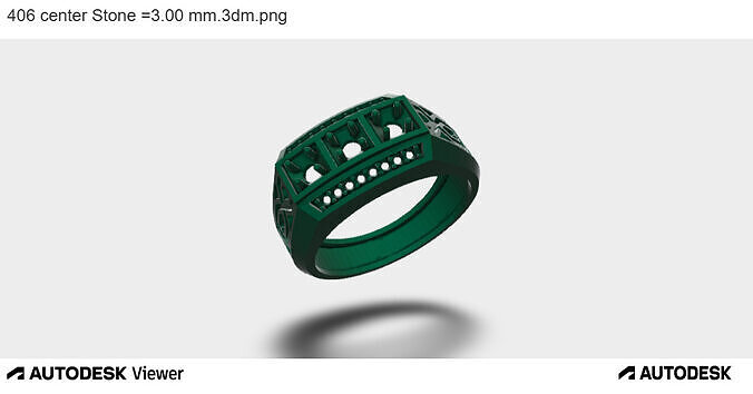 Apex Trio Stone Ring 3D print model