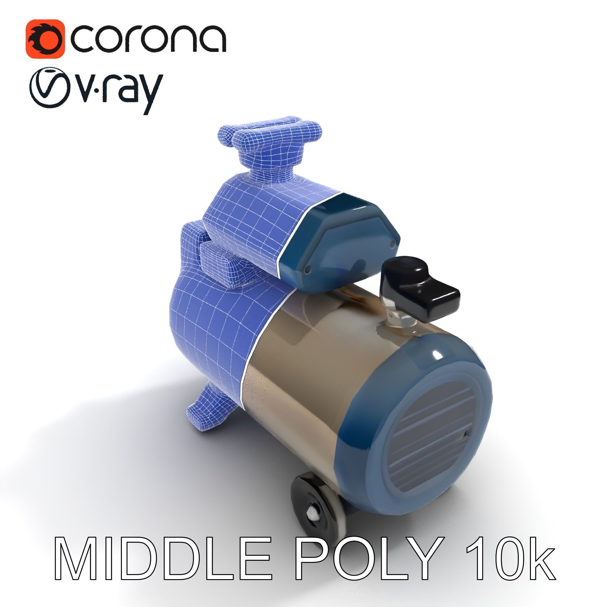 Portable Air Compressor Model Pack for D Rendering and Game D... Low-poly 3D model_30