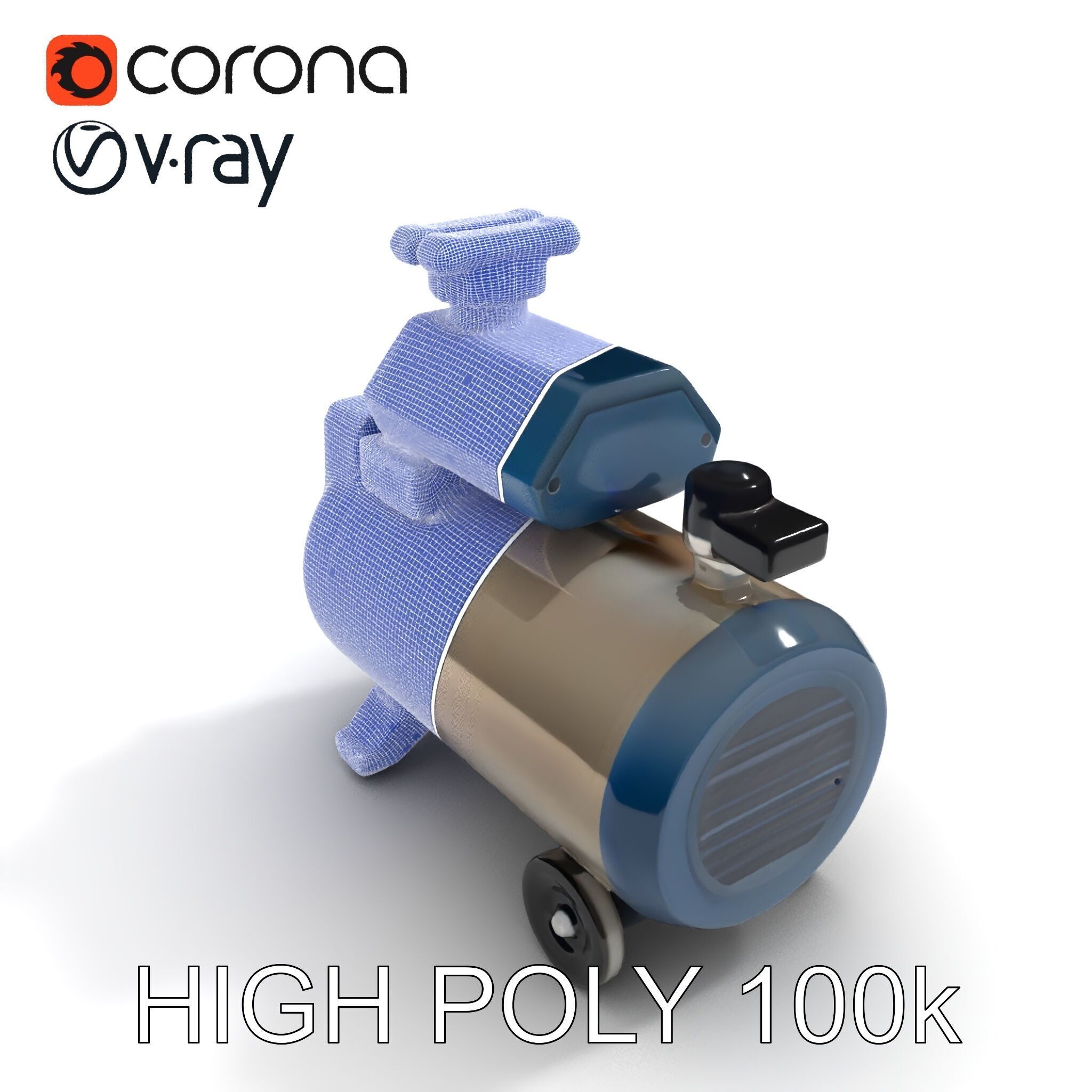 Portable Air Compressor Model Pack for D Rendering and Game D... Low-poly 3D model_13