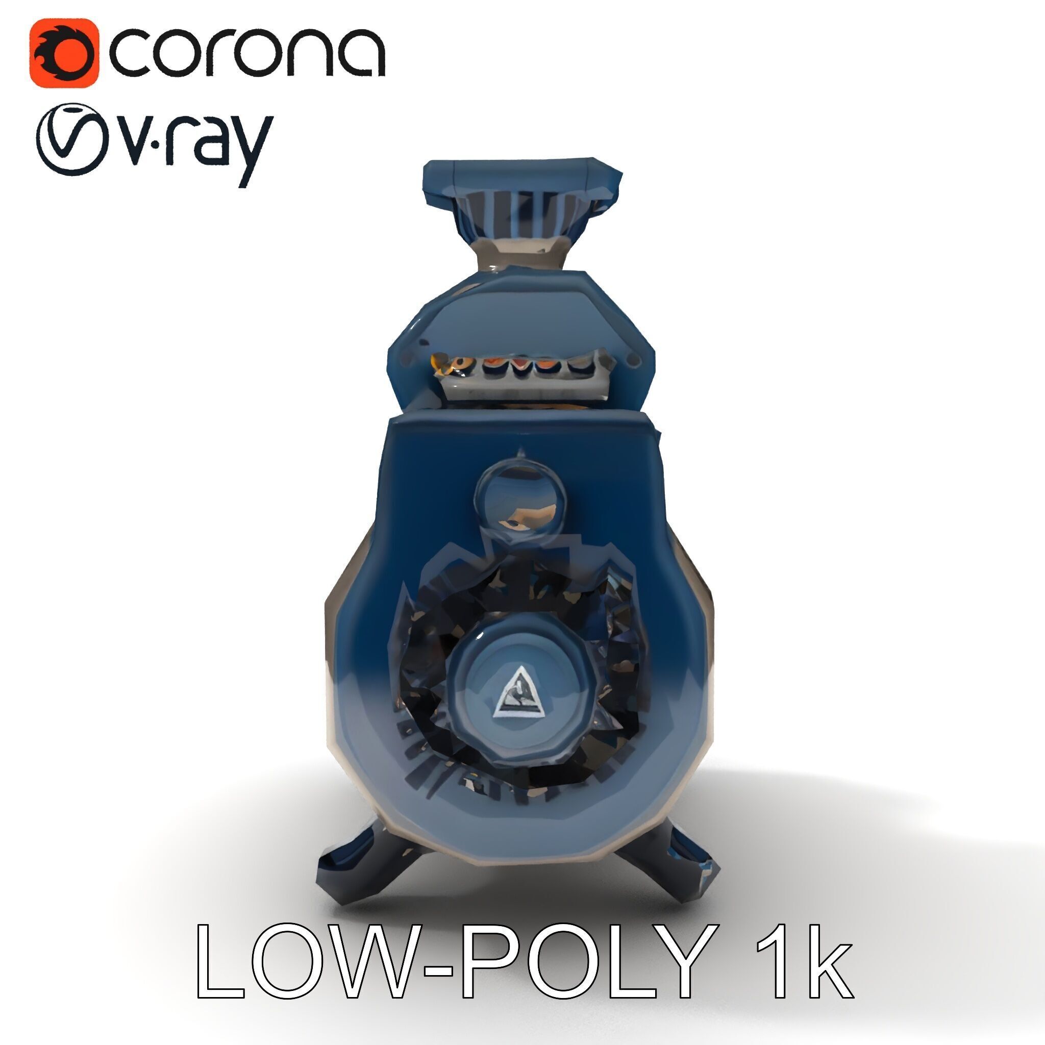 Portable Air Compressor Model Pack for D Rendering and Game D... Low-poly 3D model_7