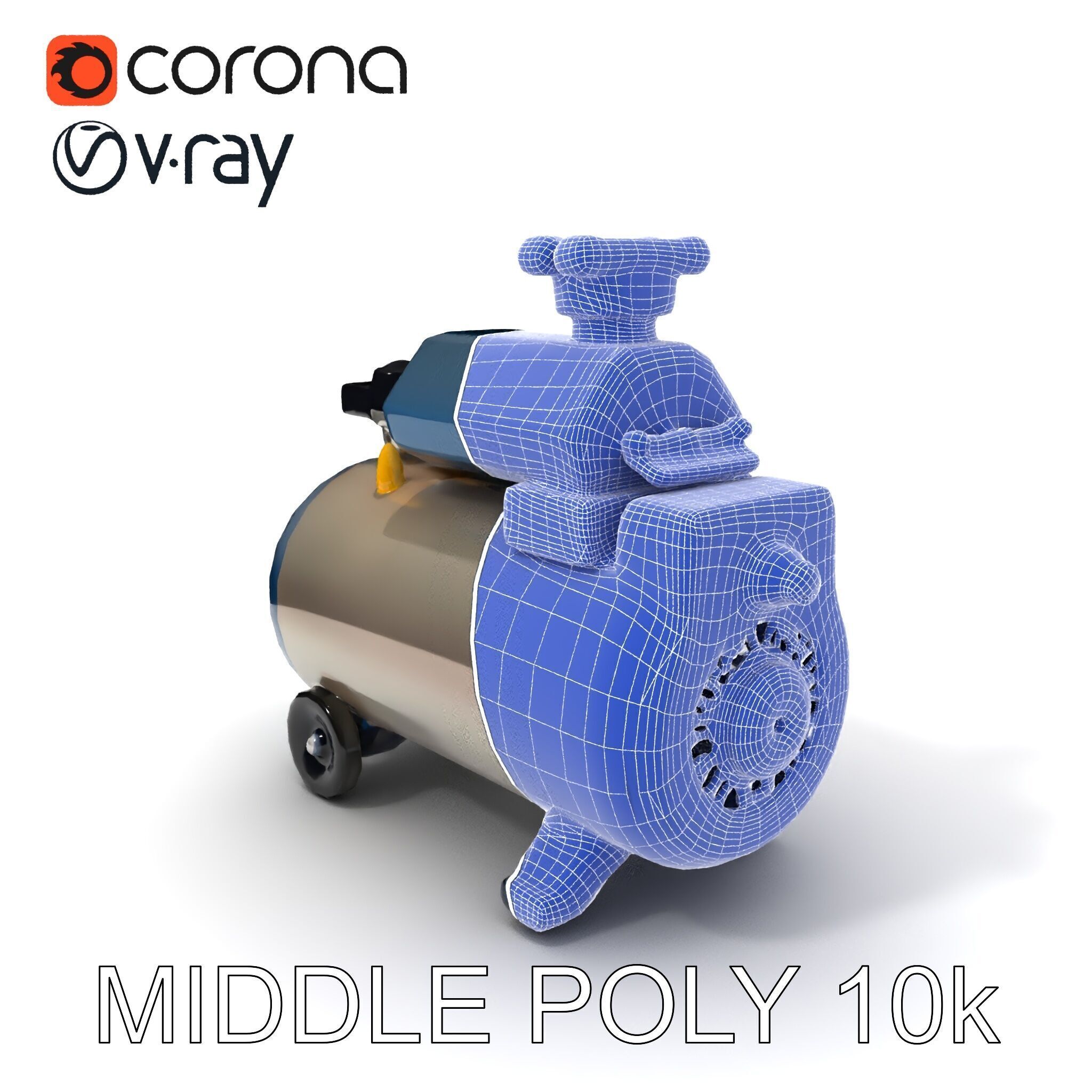 Portable Air Compressor Model Pack for D Rendering and Game D... Low-poly 3D model_33