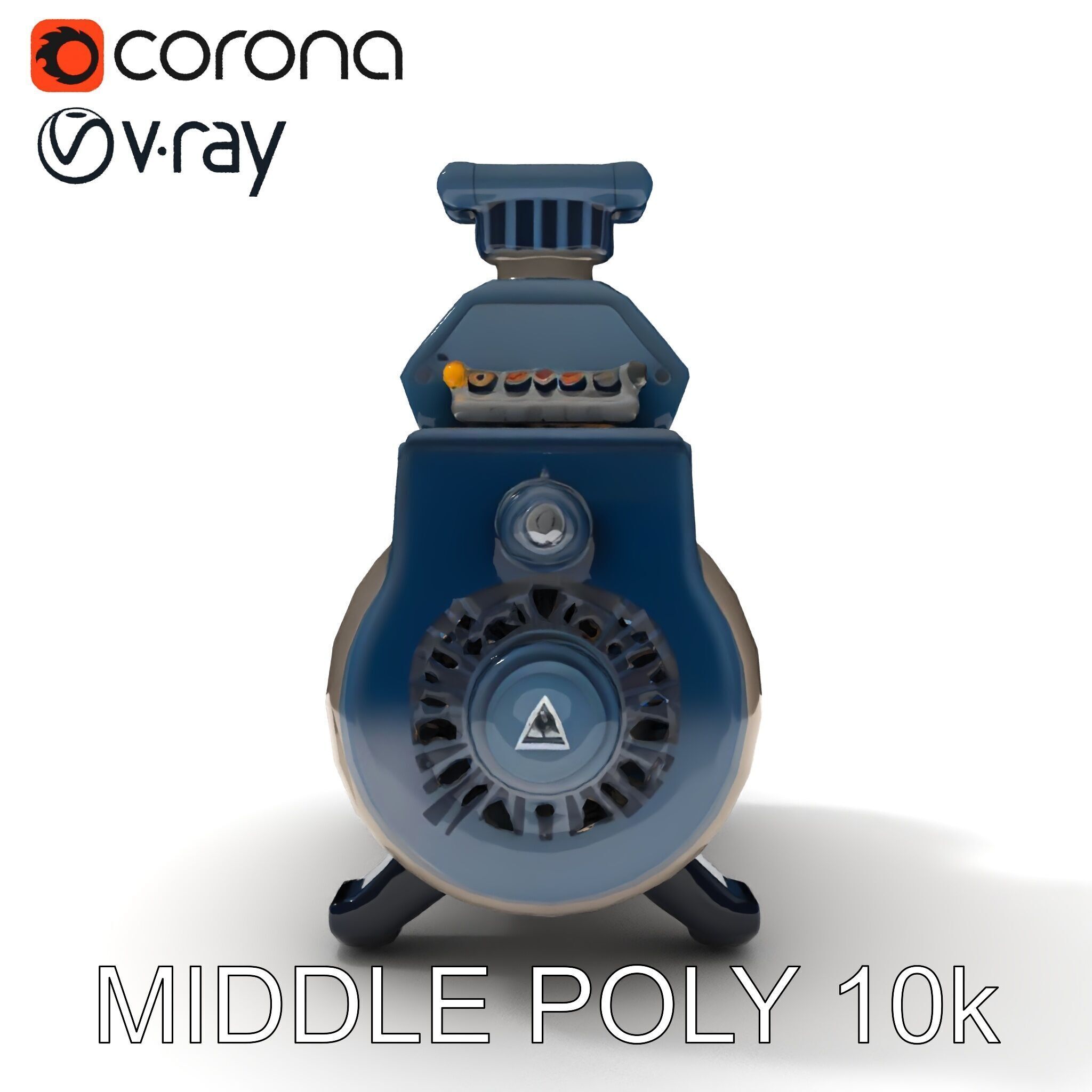 Portable Air Compressor Model Pack for D Rendering and Game D... Low-poly 3D model_16