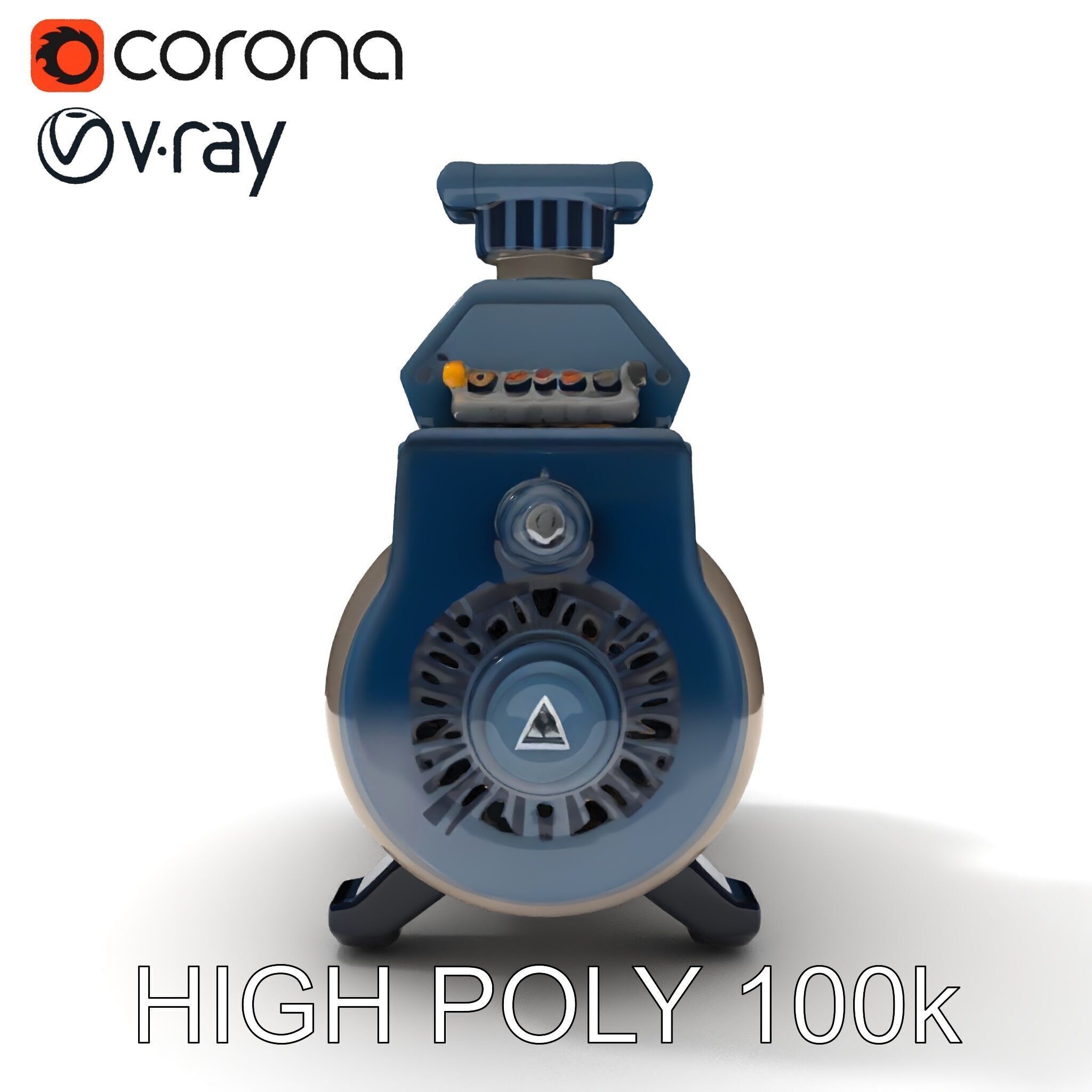 Portable Air Compressor Model Pack for D Rendering and Game D... Low-poly 3D model_26