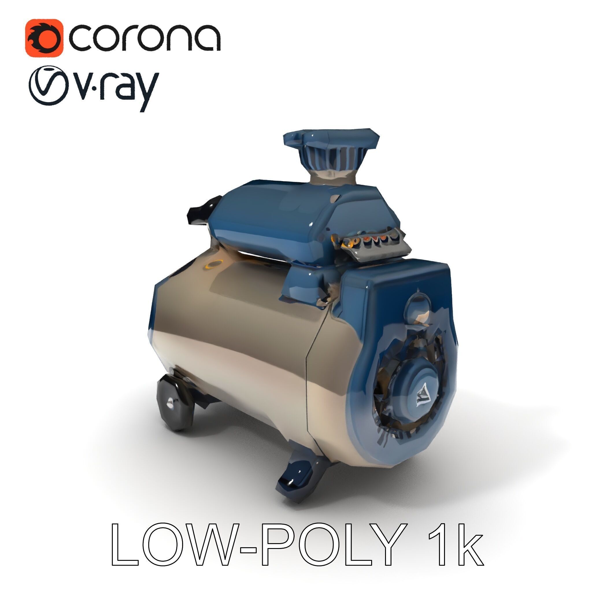 Portable Air Compressor Model Pack for D Rendering and Game D... Low-poly 3D model_31
