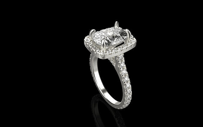Engagement ring model 1201 3D print model