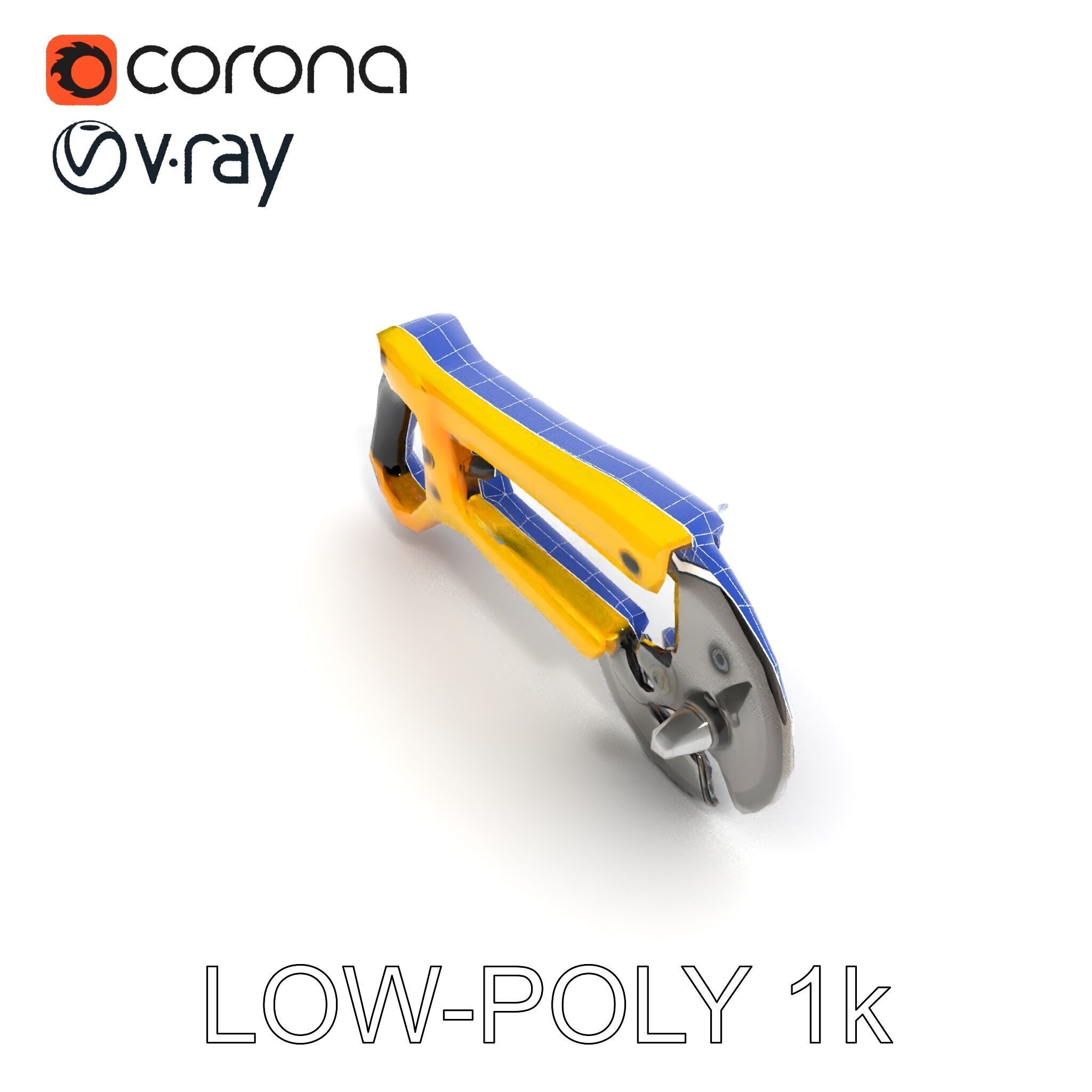 HeavyDuty Bolt Cutter D Model Pack Low-poly 3D model_13