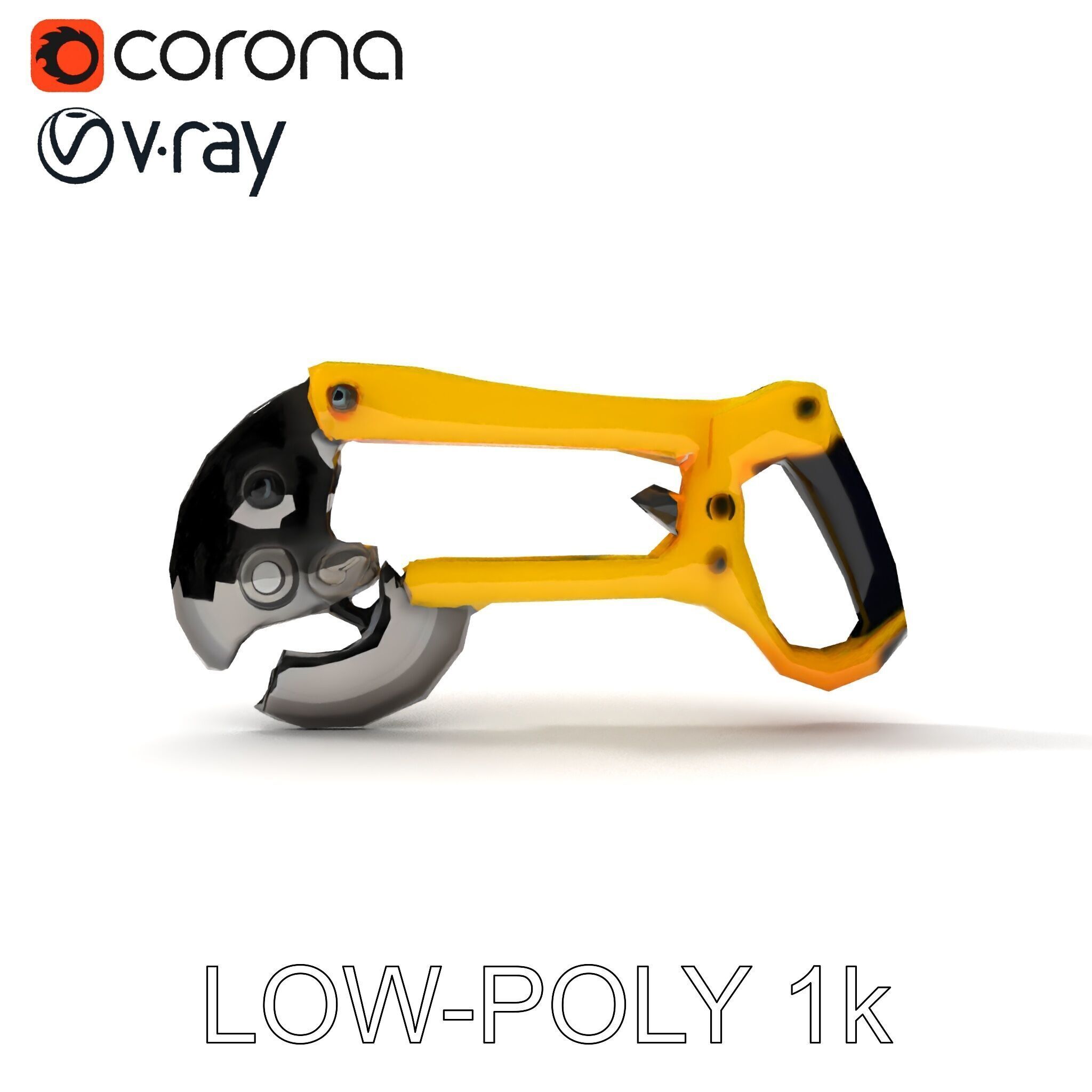 HeavyDuty Bolt Cutter D Model Pack Low-poly 3D model_10