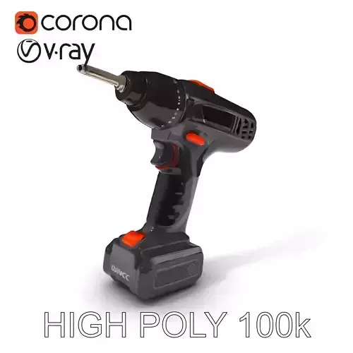 Electric Screwdriver D Model Pack Low-poly 3D model