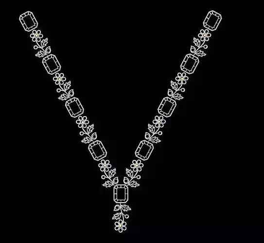 floral necklace 3dm file