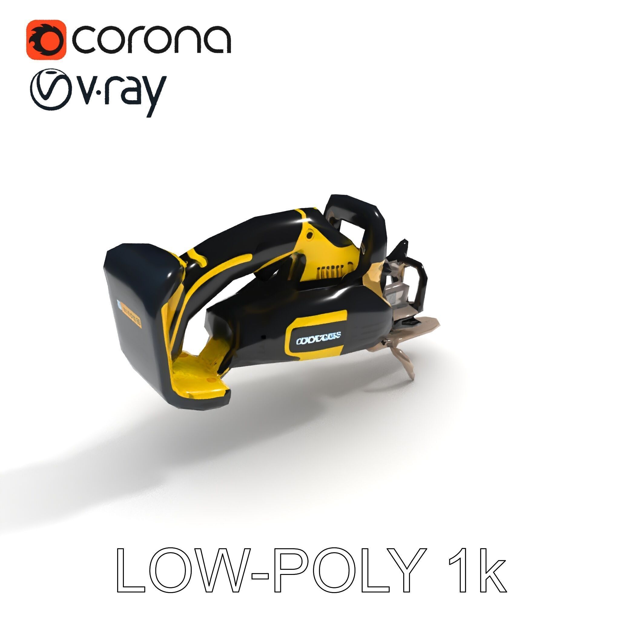 Cordless Electric Saw D Model Pack Low-poly 3D model_34