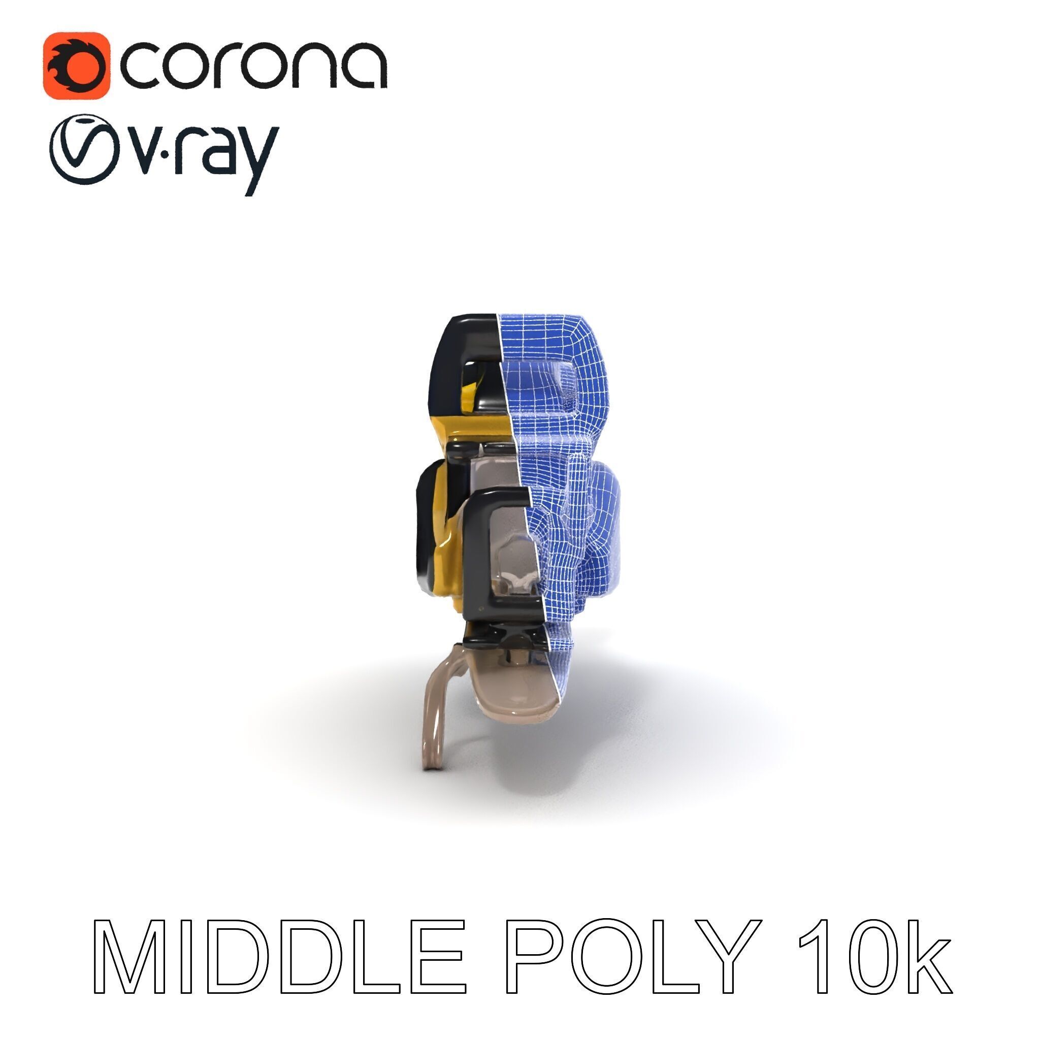 Cordless Electric Saw D Model Pack Low-poly 3D model_12