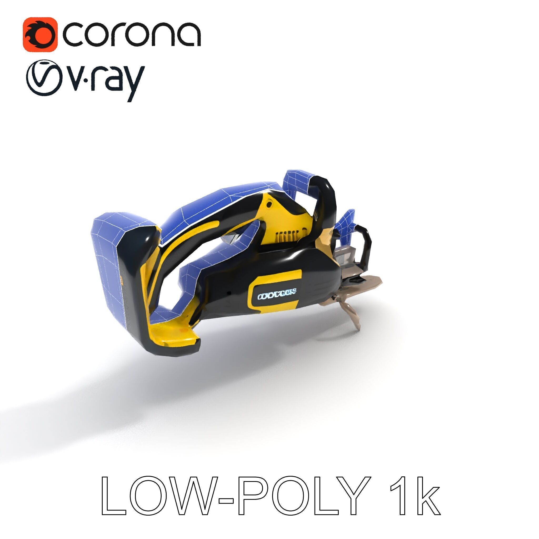 Cordless Electric Saw D Model Pack Low-poly 3D model_18